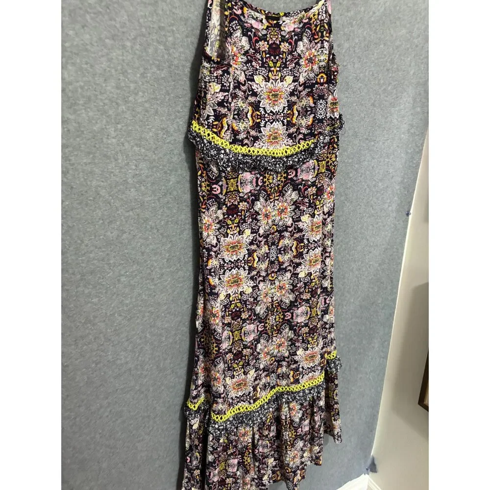 Art Class Girls Maxi Dress Floral Boho Tiered Cottagecore L‎ 10 12 Artsy Unique